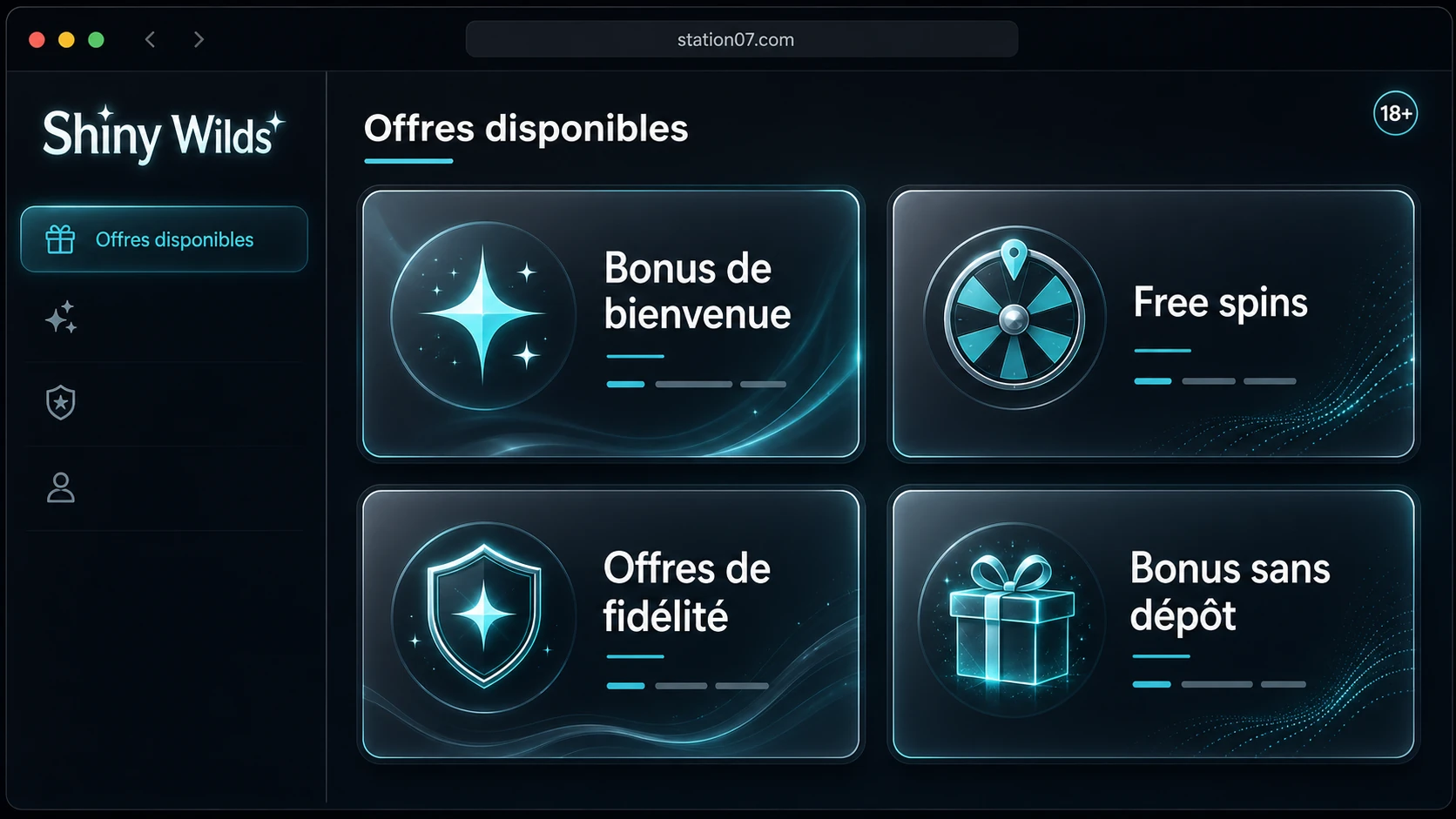 Types de bonus disponibles sur Shiny Wilds
