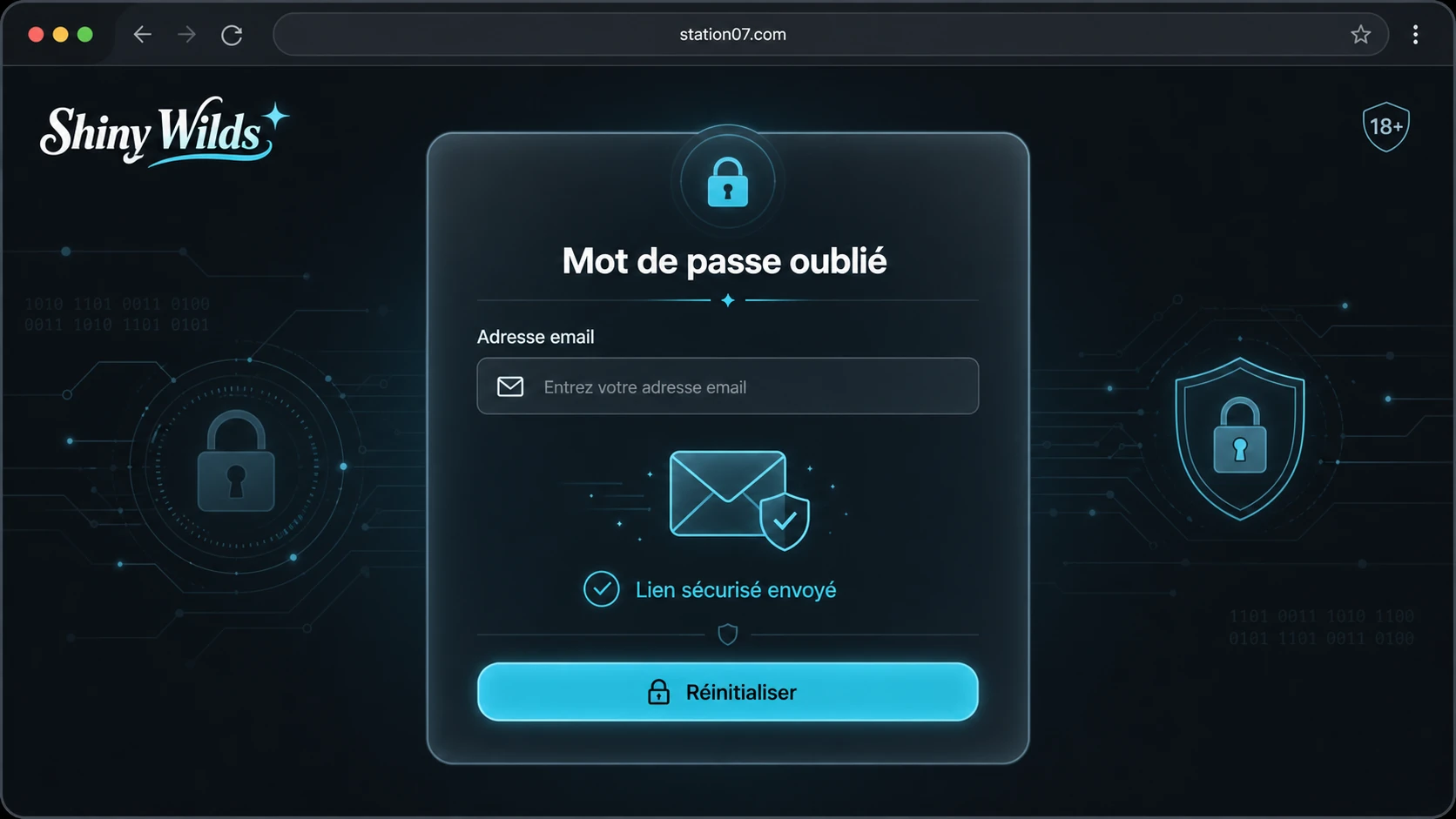 Récupération du mot de passe
