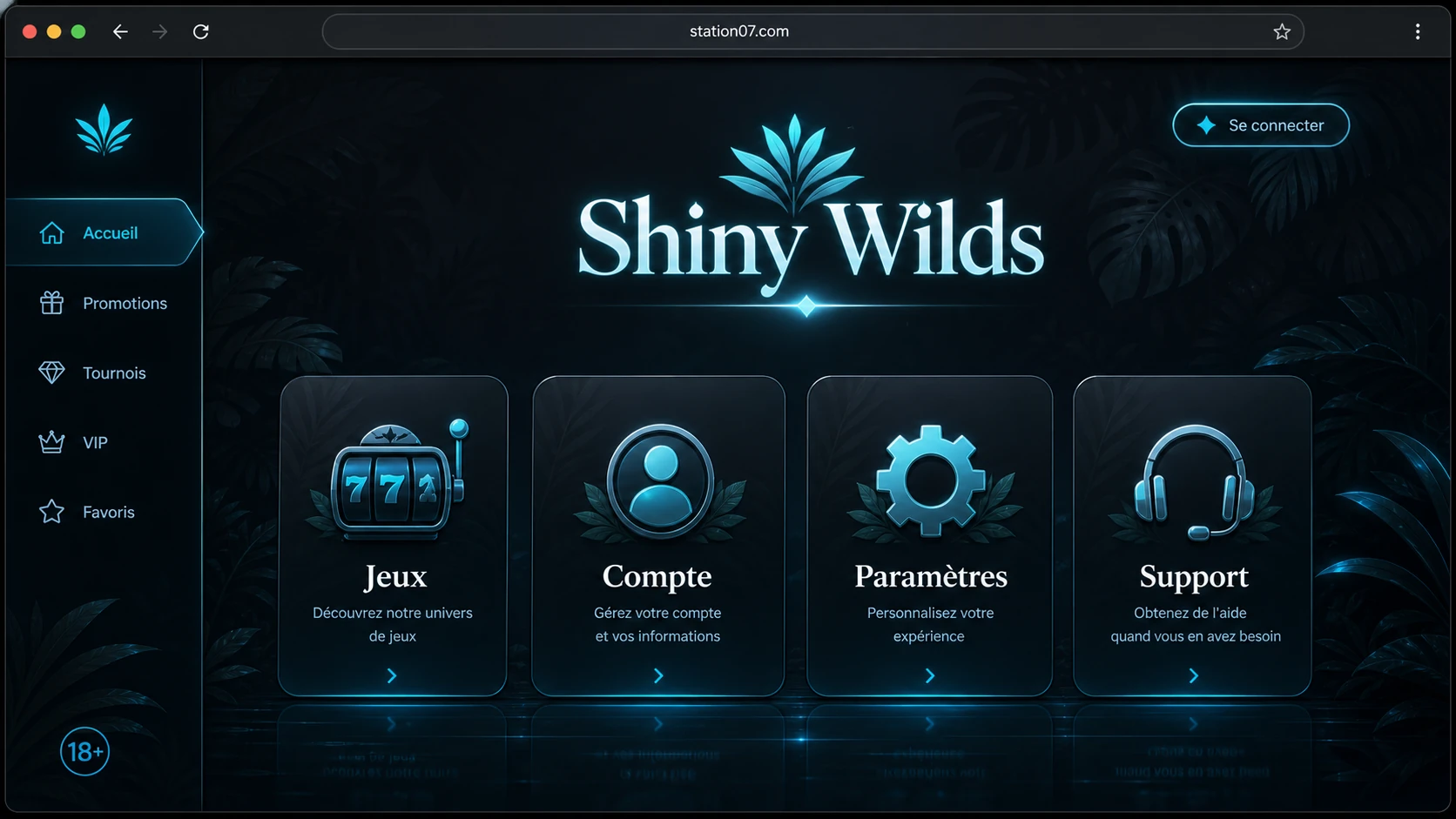 Présentation de Shiny Wilds casino