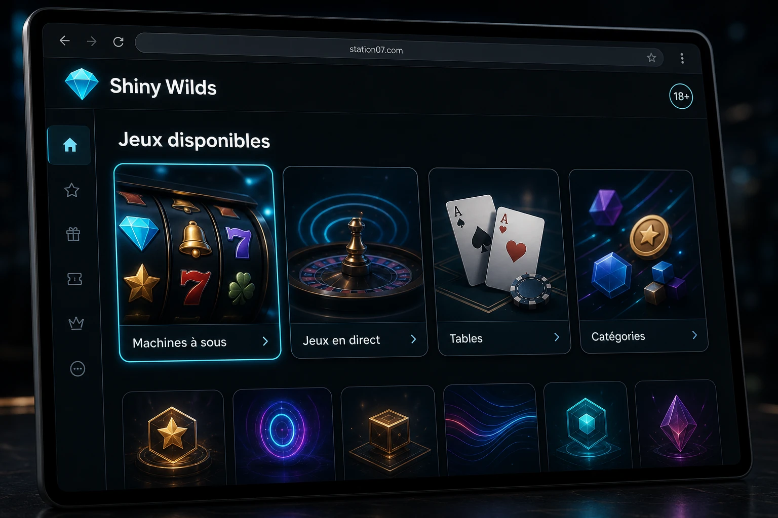 Jeux disponibles sur Shiny Wilds